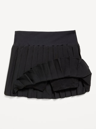 High-Waisted Pleated Performance Skort for Girls.