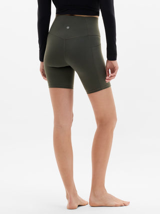 Short Deportivo Talle Alto con Bolsillos