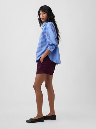 5" Mid Rise Downtown Khaki Shorts.