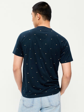 Camiseta Manga Corta de Algodón con Estampado