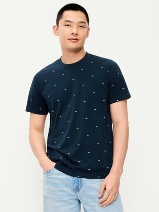 Camiseta Manga Corta de Algodón con Estampado