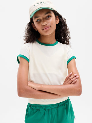 Camiseta Ajustada Manga Corta, Niña