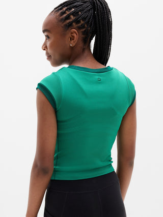 Athleta Girl Rise Above Rib Finish Line Tee.