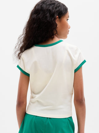 Camiseta Ajustada Manga Corta, Niña