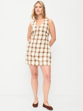 Sleeveless A-Line Mini Dress.