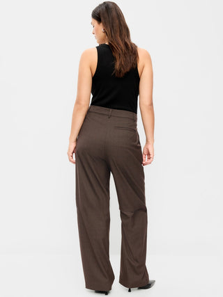 High-Waisted Taylor Trouser Wide-Leg Pants.