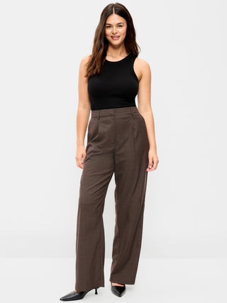 High-Waisted Taylor Trouser Wide-Leg Pants.