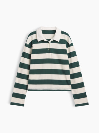 Polo Manga Larga Estampado Rayas
