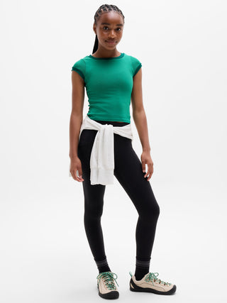 Athleta Girl Rise Above Rib Finish Line Tee.