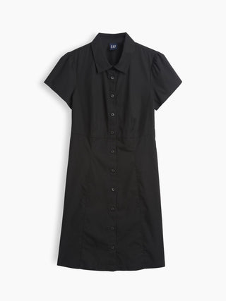 Empire-Waist Mini Shirtdress.
