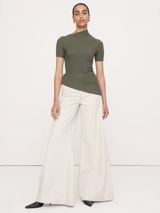 Sculpted Asymmetrical Sweater Tee.
