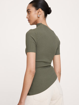 Sculpted Asymmetrical Sweater Tee.