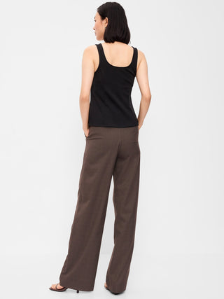 High-Waisted Taylor Trouser Wide-Leg Pants.