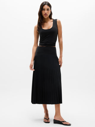 Featherweight Plissé Midi Skirt.
