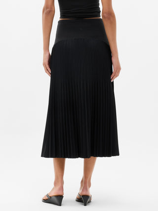 Featherweight Plissé Midi Skirt.
