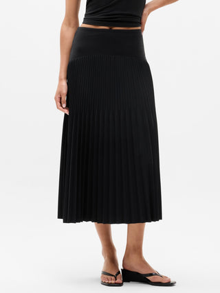 Featherweight Plissé Midi Skirt.
