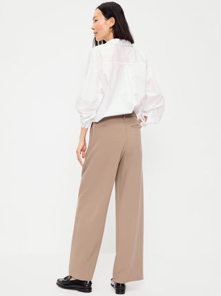 Extra High-Waisted Taylor Wide-Leg Trouser Pants.