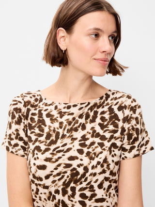 Short-Sleeve Mini Swing Dress.