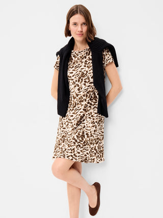 Short-Sleeve Mini Swing Dress.