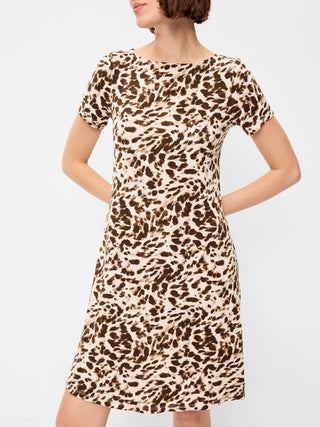 Short-Sleeve Mini Swing Dress.