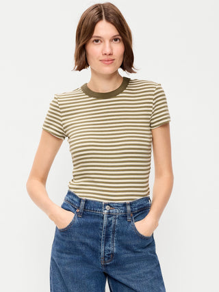 Camiseta Manga Corta Estampado Rayas