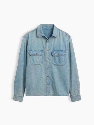 UltraSoft Denim Relaxed Utility Shirt.