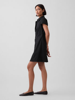 Empire-Waist Mini Shirtdress.
