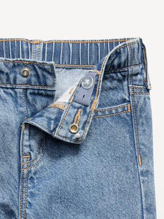 High-Waisted Super Baggy Ruffled Wide-Leg Jeans for Girls.