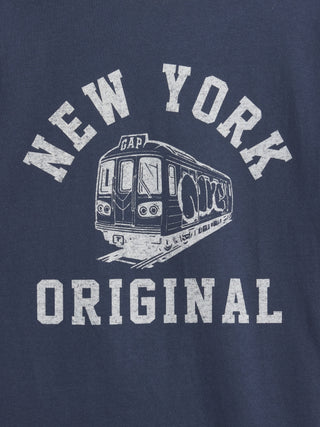 Camiseta Infantil Con Estampado De Ringer Relaxed New York.