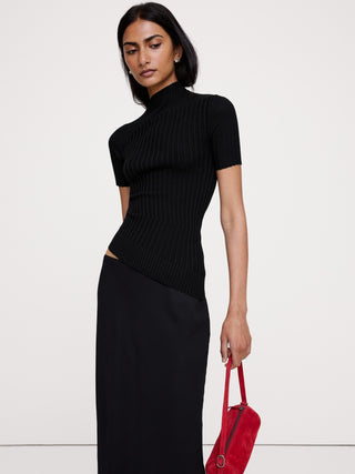 Sculpted Asymmetrical Sweater Tee.