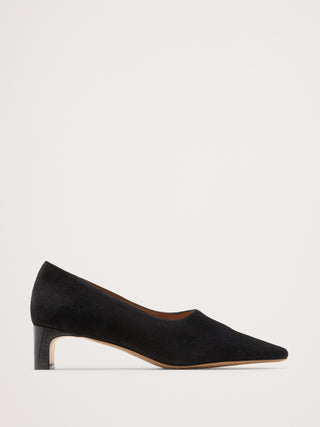 Italian Suede Court Heel.