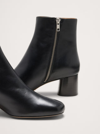 Italian Block-Heel Bootie.