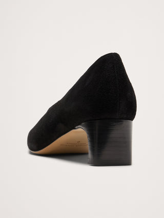 Italian Suede Court Heel.