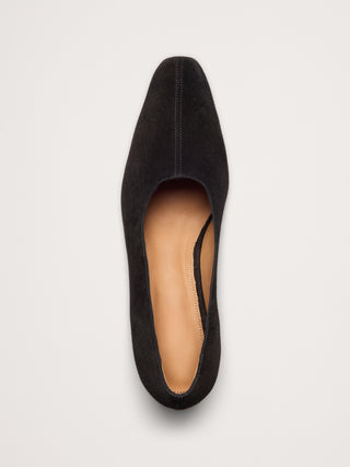 Italian Suede Court Heel.