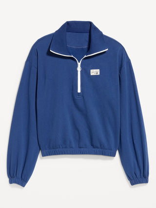 SoComfy Half-Zip Graphic Pullover Sweatshirt.