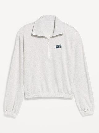 SoComfy Half-Zip Graphic Pullover Sweatshirt.