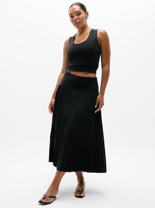 Featherweight Plissé Midi Skirt.