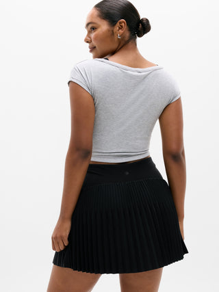 Featherweight Plissé Skort.