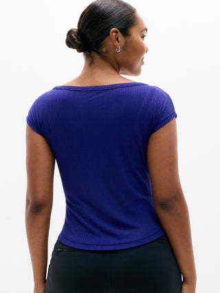 Perfect Rib Boatneck Tee.