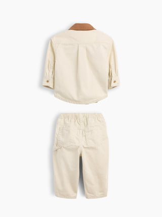 Conjunto de camisa con bolsillo para bebé.