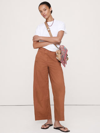 Mid-Rise Relaxed Painter Pull-On Pant.