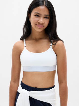Sostén ajustable Athleta Girl High Speed Logo.