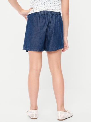 Wrap-Front Denim Skort for Girls.