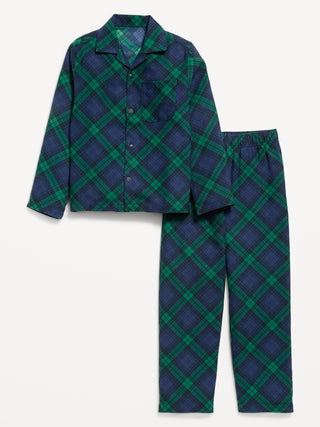 Conjunto de pantalón de pijama unisex de franela estampado para niños.
