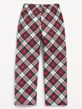 Pantalón de pijama unisex de franela estampado para niños.
