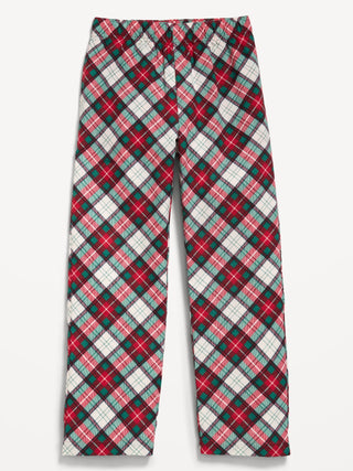 Pantalón de pijama unisex de franela estampado para niños.
