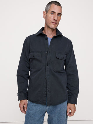 Cotton Twill Shirt Jacket.