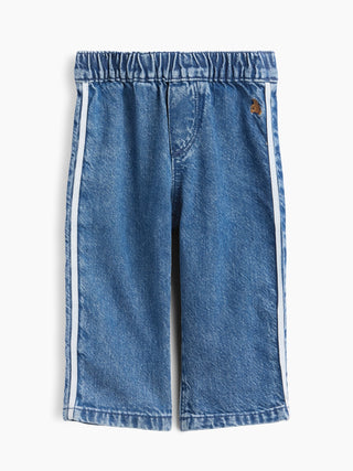 Jeans rectos Varsity para bebé.