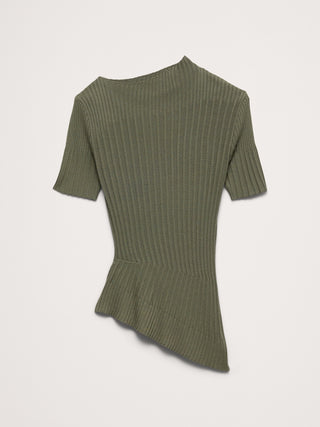 Sculpted Asymmetrical Sweater Tee.