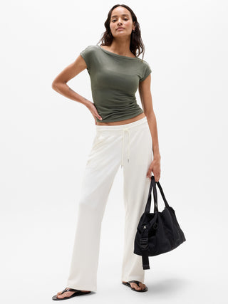 Perfect Rib Boatneck Tee.